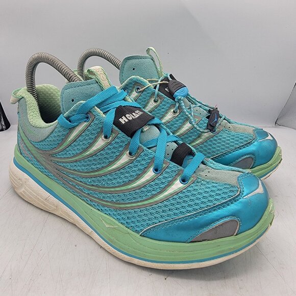 Hoka One One Kailua Tarmac Womens 8 Aqua Blue Running Athletic Shoes Comfort - Picture 1 of 14